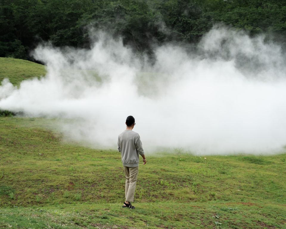 A nature mandala ceremony during Recharge Your Mind.