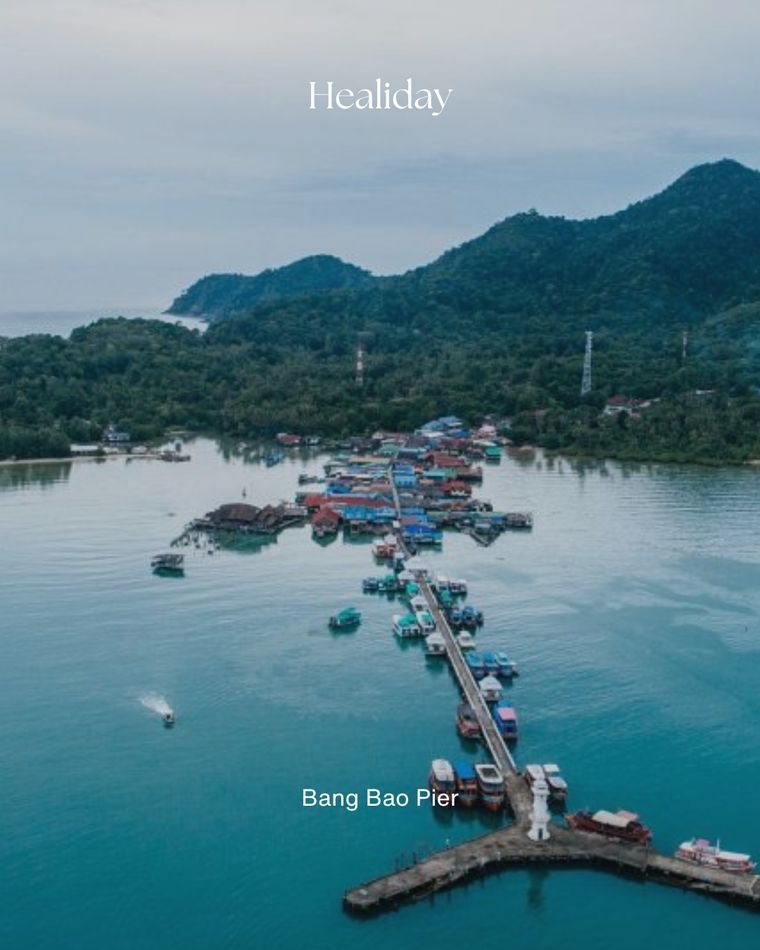 The stilted fishing village and pier at Bang Bao, Koh Chang